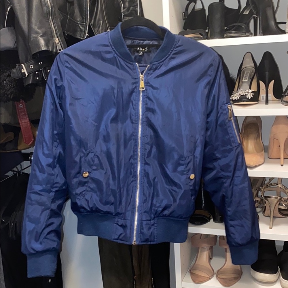 Blue lightweight Bomber jacket